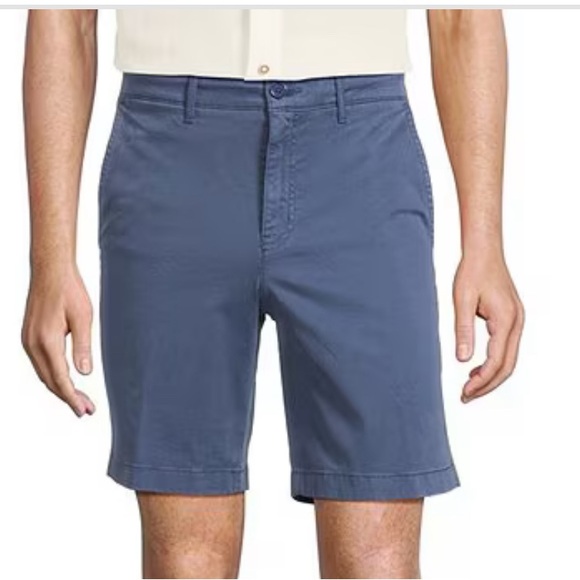 NWT Roundtree & Yorke Casuals Men's Blue Flat Front Shorts size 42 - Picture 1 of 6